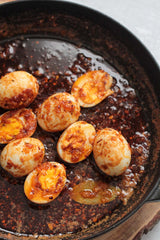 Cajun Style Eggs made with  seafood boil bomb by Birria Queen