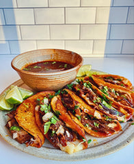 Delicious Crispy Birria Tacos made with Instant Birria Seasoning Bombs by The Birria Queen